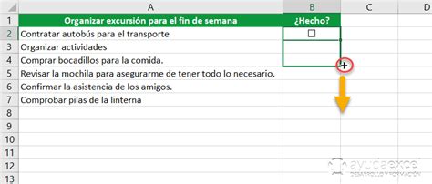 como poner un check en excel|Usar casillas en Excel